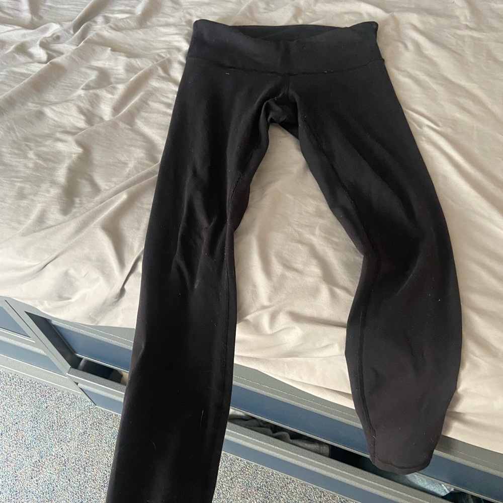 Black Luon Wunder Under Lululemon Leggings